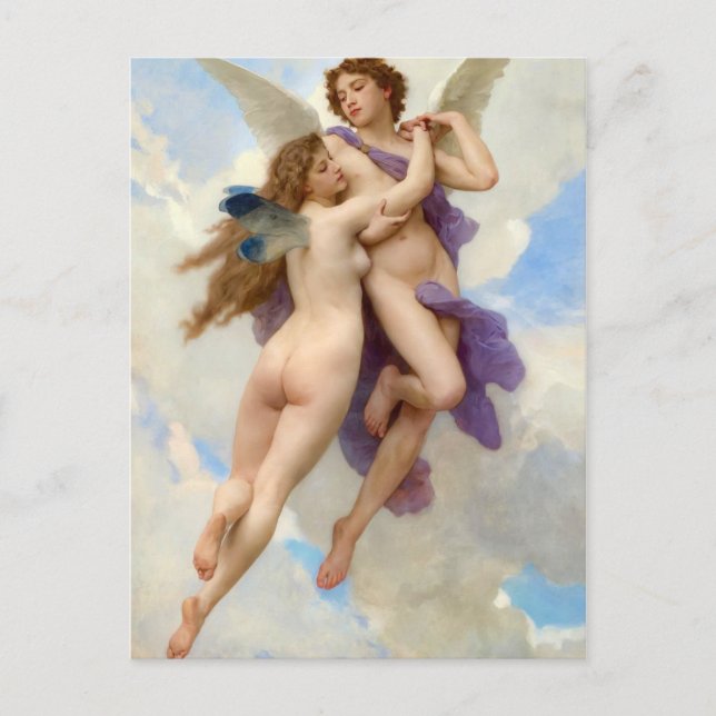 Cupid & Psyche in Love Embrace Postkarte (Vorderseite)