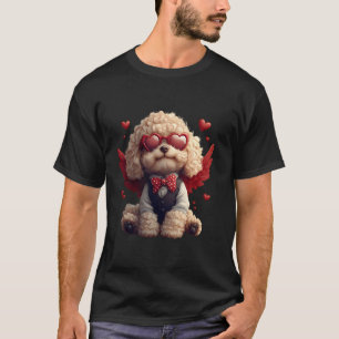 Cupid Pudel Valentinstag Hunde Liebhaber Hundemama T-Shirt