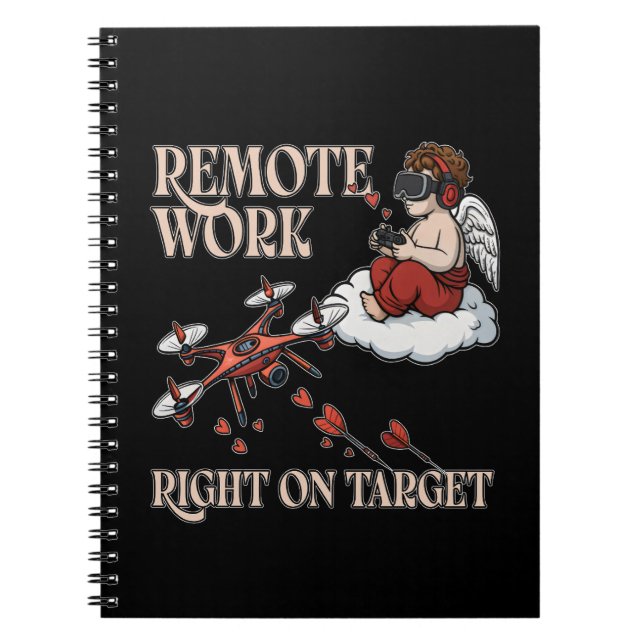 Cupid Remote Work, Valentine’s Day Notizblock (Vorderseite)