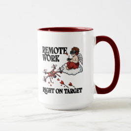Cupid Remote Work, Valentine’s Day Tasse
