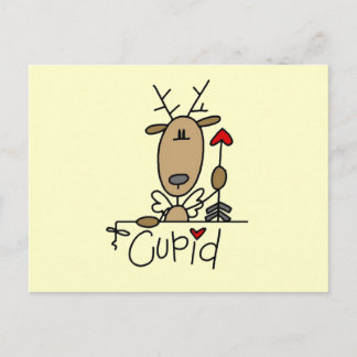 Cupid Rentier Weihnachtsgeschenke und Geschenke Feiertagspostkarte