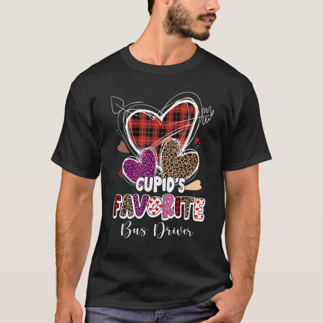 Cupid S Favorite School Busfahrer Red Kariert Vale T-Shirt (Vorderseite)