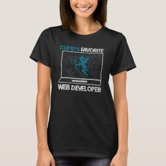 Cupid s Favorite Web Developer Romance Couple Men  T-Shirt