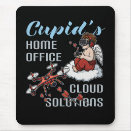 Cupid’s Home Office, Drone Valentine’s Day Mousepad