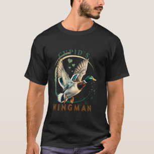 Cupid s Wingman Valentine's Day Duck Jagen Long T-Shirt