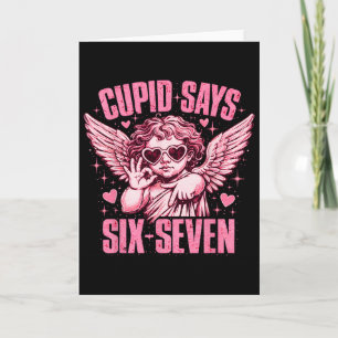 Cupid sagt sechs sieben lustiger Valentin Engel Äs Karte