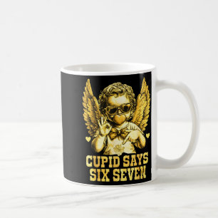 Cupid sagt sechs sieben lustiger Valentinstag 67 M Kaffeetasse
