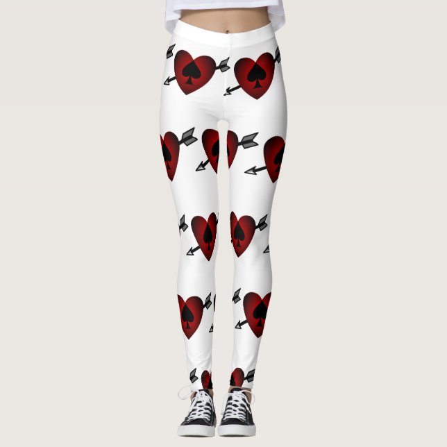 Cupid Schwarz Spade Thunder_Cove Leggings (Vorderseite)