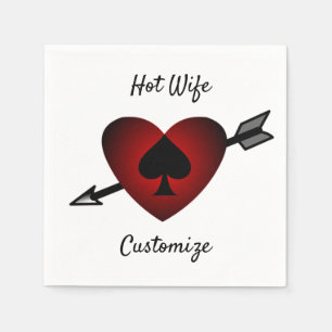 Cupid Schwarz Spade Thunder_Cove Serviette