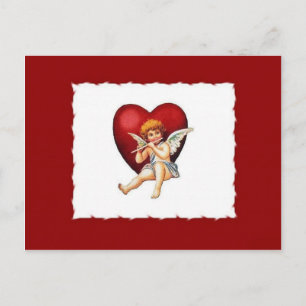 Cupid & Seine Flöte - Valentinskarte Feiertagspostkarte