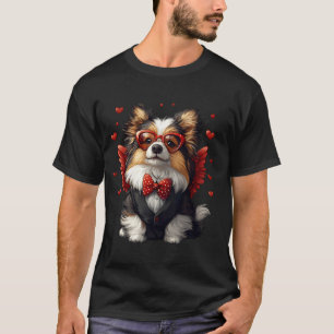 Cupid Shetland Sheepdog Valentinstag Hunde Liebhab T-Shirt