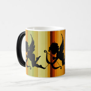 Cupid Silhouette Engel mit Herzdesign Verwandlungstasse