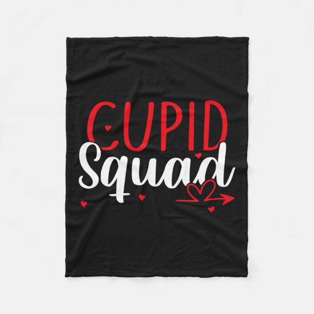Cupid Squad Hearts Valentine's Day Cupids Couple Fleecedecke (Vorderseite)