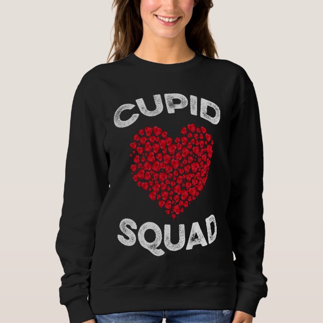 Cupid Squad T  Family and Couples Valentines Day Sweatshirt (Vorderseite)