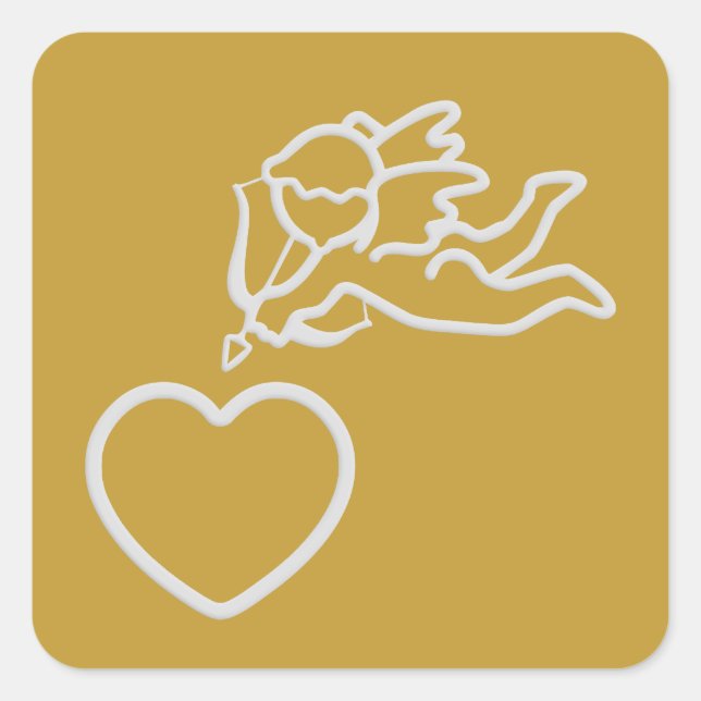 Cupid Strikes benutzerdefinierte Aufkleber (Vorderseite)