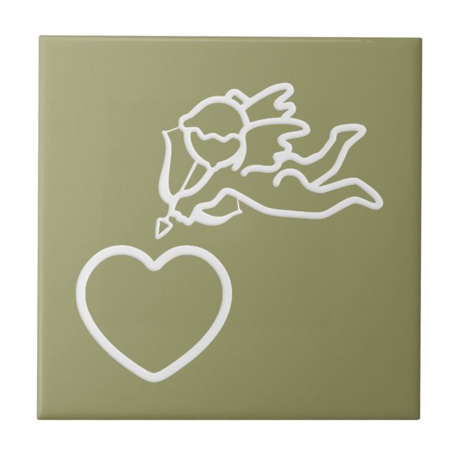 Cupid Strikes benutzerdefinierte Fliesen (Vorderseite)