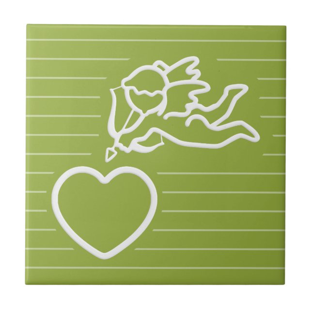 Cupid Strikes benutzerdefinierte Fliesen (Vorderseite)