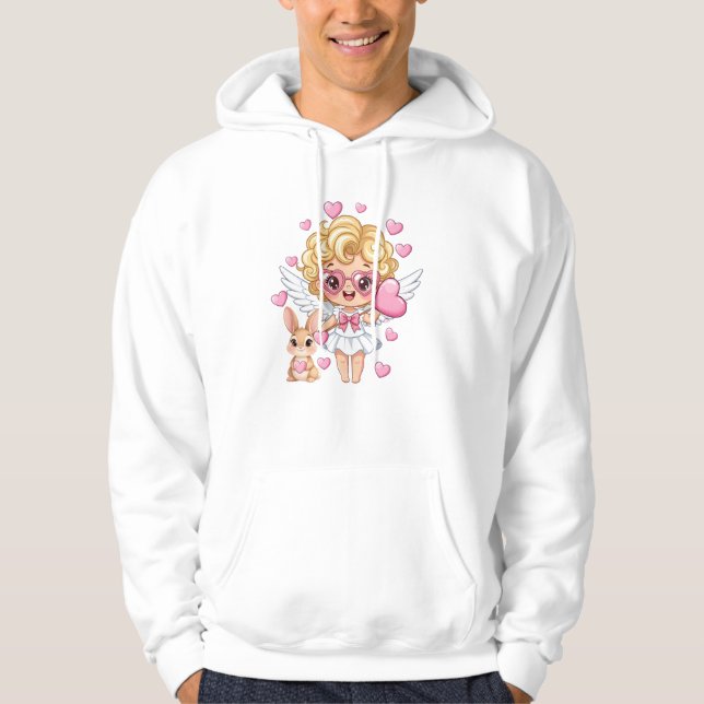 Cupid und Bunny Tanz Hoodie (Vorderseite)