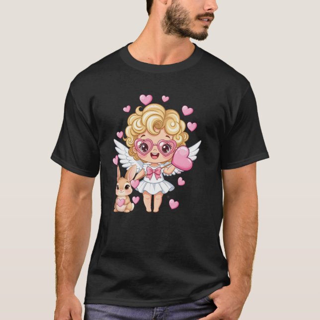 Cupid und Bunny Tanz T-Shirt (Vorderseite)