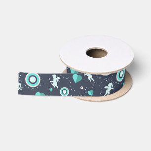 Cupid und Herz breiter Satin-Band Satinband