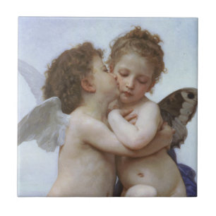 Cupid und Psyche als Babys Keramik Tile Fliese