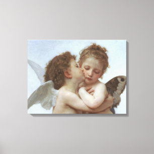 Cupid und Psyche als Kinder Leinwanddruck