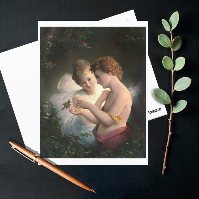 Cupid und Psyche, Louis Prang Postkarte (Von Creator hochgeladen)