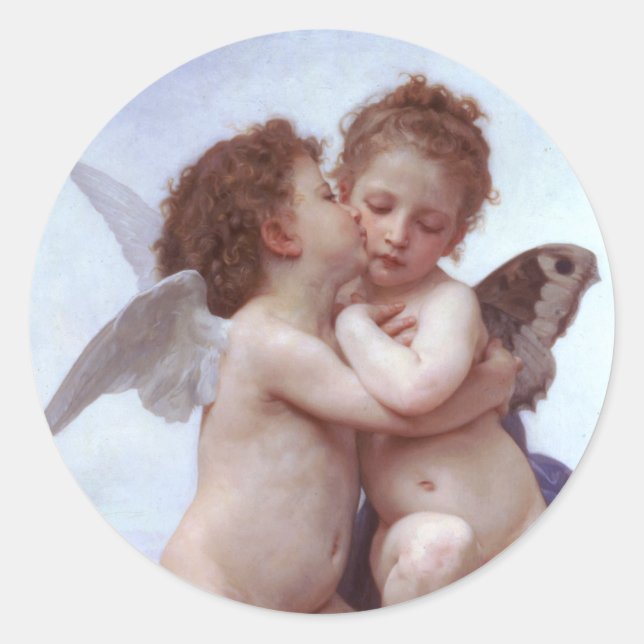 Cupid und Psyche Runder Aufkleber (Vorderseite)
