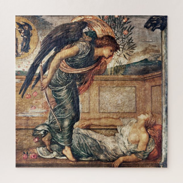 Cupid und Psyche Vor Raphaelite Berühmte Malerei Puzzle (Vertikal)