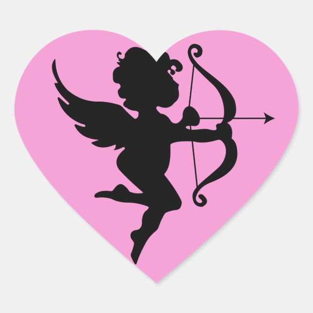Cupid Valentine Aufkleber (Vorderseite)