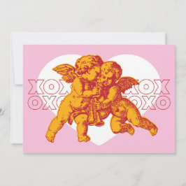 Cupid Valentine Card. XOXO Ankündigung