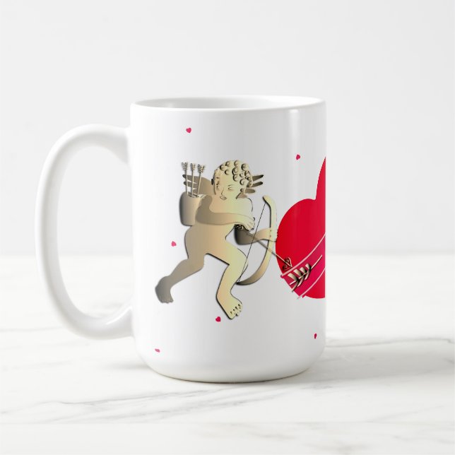 Cupid Valentins Herz-Tasse Kaffeetasse (Links)