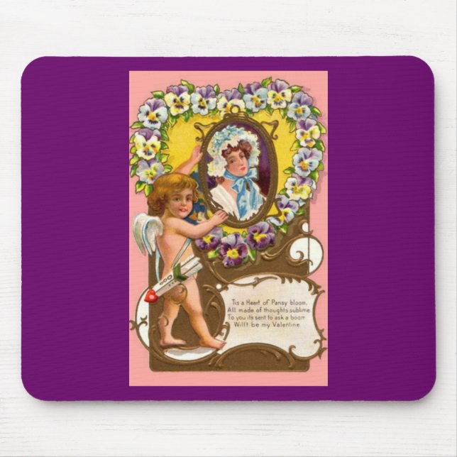 Cupid Vintag Valentine's Mousepad (Vorne)