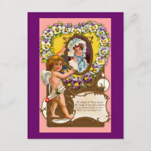 Cupid Vintage Valentinstag-Postkarte Feiertagspostkarte