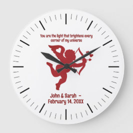 CUPID You are the light that brightens every corn Große Wanduhr