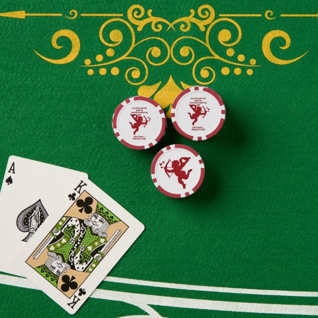 CUPID You are the spark that ignites my world and  Pokerchips (Pokertisch (Stapel))