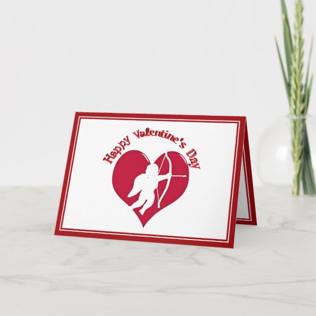Cupid zum Valentinstag Feiertagskarte (Vorderseite)