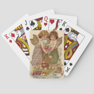 Cupido Cherub Engel Rose Vergissmeinnicht Spielkarten