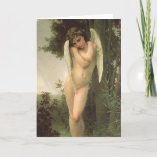 Cupido (Cupidon) Engelporträt von Bouguereau Feiertagskarte