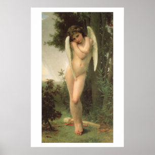 Cupido (Cupidon) Engelporträt von Bouguereau Poster