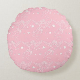 Cupidon-Muster Rundes Kissen