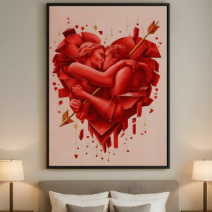 Cupidos Fang - Moderne Romantische Abstrakte Kunst Poster