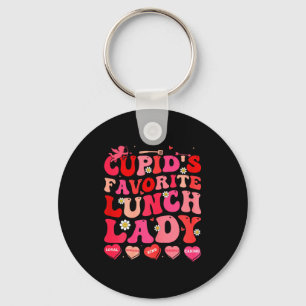 Cupidos Lieblings-Mittagessen-Ladydamen-Cafeteria- Schlüsselanhänger