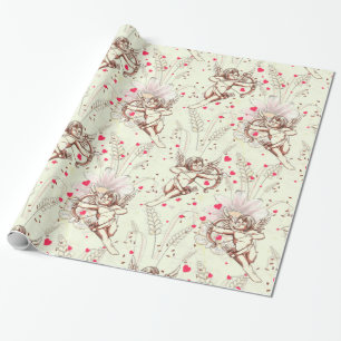 Cupids Arrow Floral Geschenkpapier