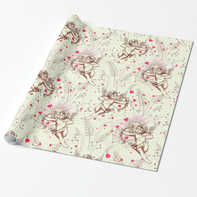 Cupids Arrow Floral Geschenkpapier (Ungerollt)