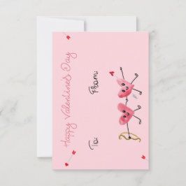Cupid's Arrow Hearts Valentine's Day Card Dankeskarte