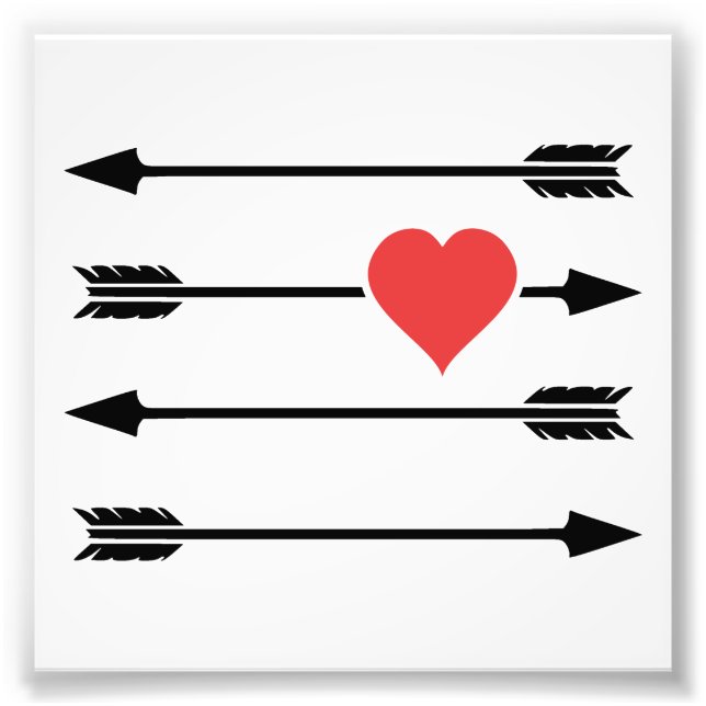 Cupid's Arrow Valentine's Day Heart Fotodruck (Vorne)