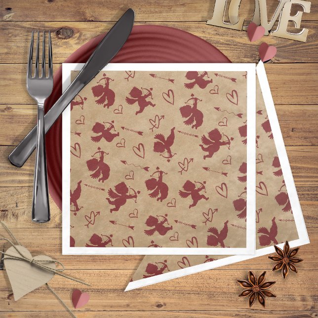 Cupids Arrows and Hearts ID630 Serviette (Von Creator hochgeladen)