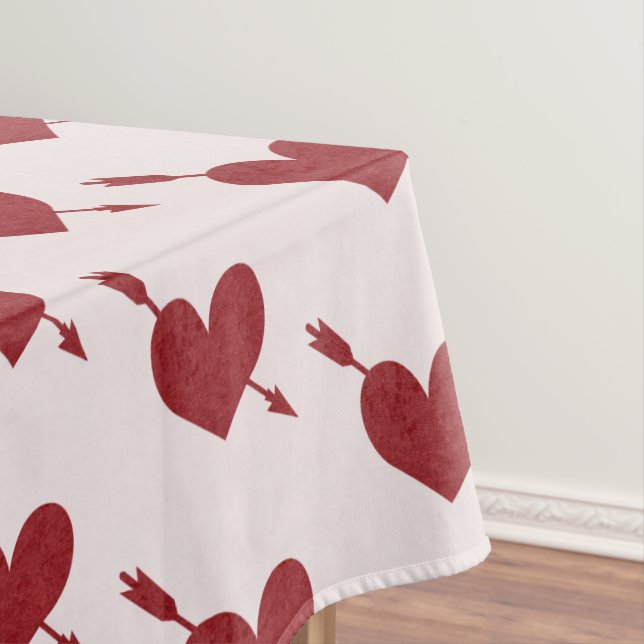 Cupid's Arrows in Hearts Tablecloth Tischdecke (Beispiel)