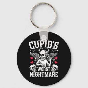Cupids Beängstigendste Nacht Skull Art Valentine's Schlüsselanhänger